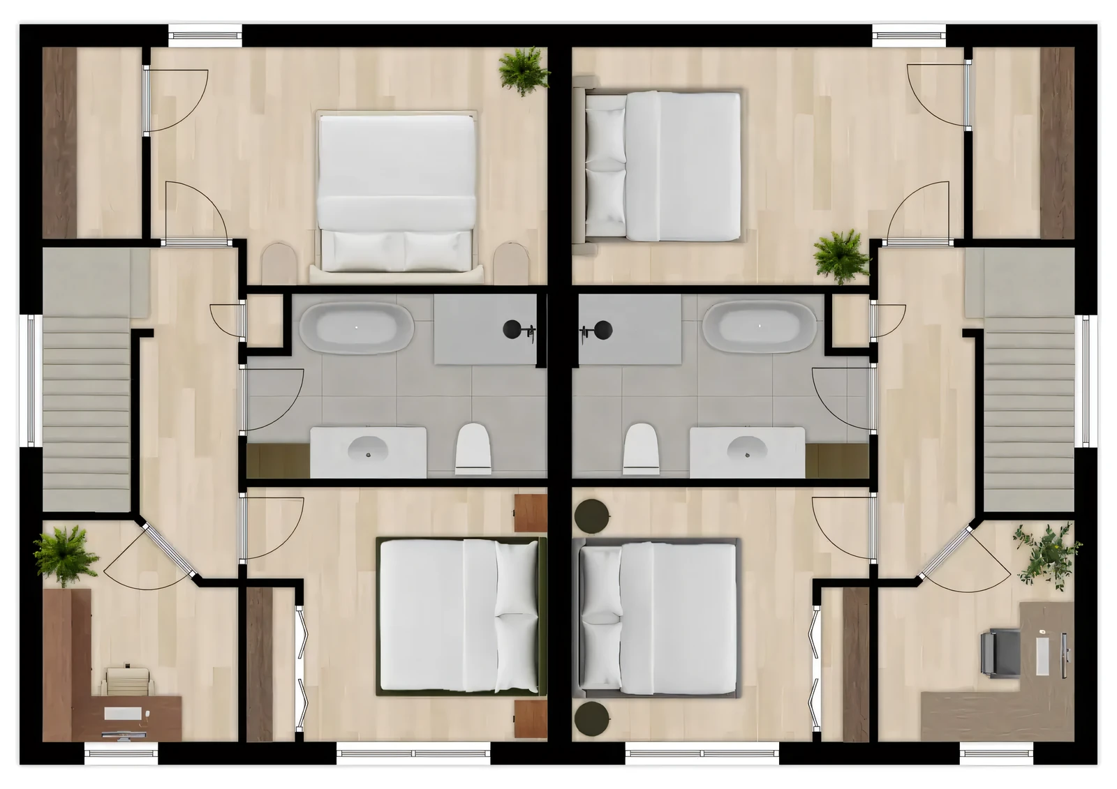 Plan d'aménagement de l'étage, Beauport