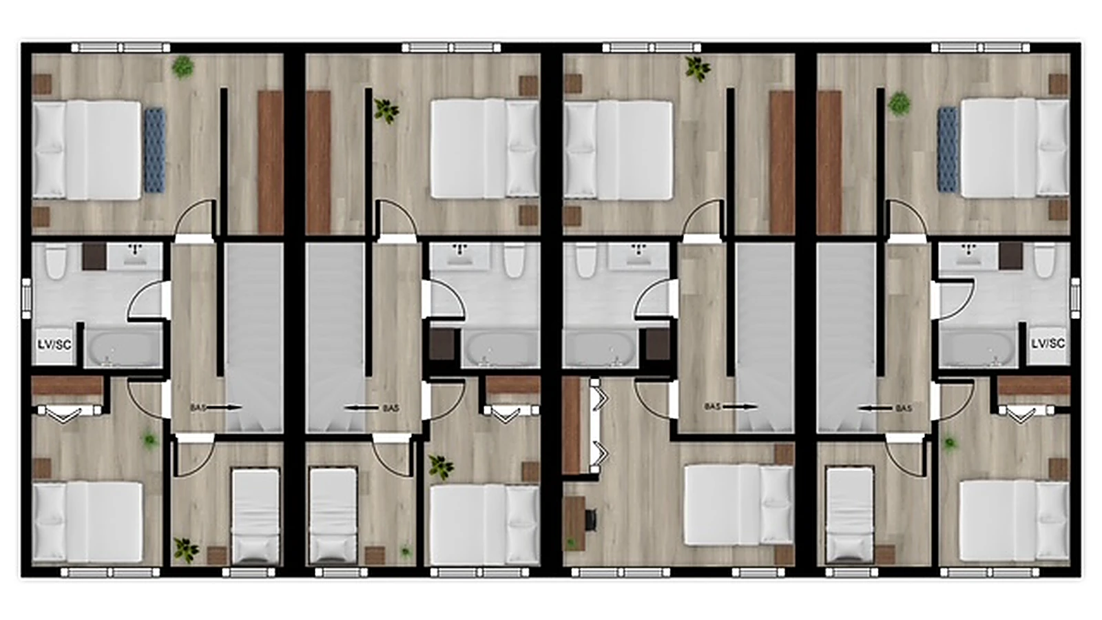 Plan d'aménagement de l'étage, Duberger